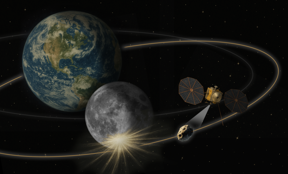 月球表面經歷了長時間的撞擊過程。這些撞擊會使大量的碎片逃逸到地月空間。多年以來，科學家一直認為這些逃逸碎片會在很短的時間內再次撞擊月球和地球。但有沒有一種可能，這些逃逸的碎片進入地-月運動軌道，最終像月球一樣，圍繞著地球運動，成為地球的「準衛星」呢？  2016年夏威夷哈萊亞卡拉天文台觀測到一顆直徑約30-60米近地小行星（編號2016HO3，又名Kamoʻoalewa）。這顆岩質小行星距離地球很近，且和地球一樣環繞著太陽運動，公轉週期約為 1 年。從地球上看，這顆小行星始終在地球附近「相伴而行」，因此被稱為地球的「準衛星」。2025年5月，我國行星探測任務「天問二號」在西昌衛星發射中心成功發射，Kamoʻoalewa正是該任務的關鍵探測目標之一。目前，對 Kamoʻoalewa 的認識主要依賴地基望遠鏡的有限觀測數據。它究竟來自何處？又是如何進入地球準衛星軌道的？回答這些問題，將有助於更科學地解讀「天問二號」未來獲得的探測數據和返回樣品。     Kamoʻoalewa近地小行星的來源示意圖（南方科技大學助理教授王怡然 圖）  澳門科技大學月球與行星科學全國重點實驗室副主任祝夢華教授團隊，利用超高速撞擊實驗平台和高精度數值模擬方法，聯合法國尼斯天文台、中國地質大學（武漢）、南方科技大學、北京航空航天大學等單位的研究人員，對Kamoʻoalewa的來源進行了系統研究。團隊將 Kamoʻoalewa 的地基觀測光譜，與嫦娥三號月球車、嫦娥五號著陸器獲取的原位光譜數據，以及嫦娥五號月壤樣品的實驗室光譜數據進行對比分析，發現 Kamoʻoalewa 的物質成分與嫦娥三號著陸區和嫦娥五號採樣區的月壤高度一致。這一結果強而有力地表明，Kamoʻoalewa 極有可能起源於月球。在此基礎上，研究團隊利用月船1號探測器遙感光譜數據，在全月範圍內搜索與Kamoʻoalewa光譜特性高度相似的區域。透過軌道動力學反演，團隊最終發現，月球正面直徑約80公里的第谷撞擊坑很可能是Kamoʻoalewa的來源。即，大約 1 億年前，一次強烈撞擊事件從第谷撞擊坑區域將大量岩石高速拋射到太空，其中一塊碎片在複雜的引力作用和軌道演化過程中，逐漸進入當前的地球準衛星軌道，成為今天觀測到的 Kamoʻoalewa。  揭示近地小行星的來源是研究太陽系形成與演化的關鍵內容之一。Kamoʻoalewa的月球來源，不僅為理解近地小行星的軌道演化提供了新的樣本，也為認識太陽系小天體的運動規律提供重要線索。同時，研究成果將為月球樣品的綜合分析，以及天問二號後續的遙感探測和樣品返回研究提供重要的參考和支持。  相關研究成果日前以“Lunar origin of Earth quasi-satellite Kamoʻoalewa”為題，發表在國際學術期刊The Innovation（影響因數 25.7）上。該工作得到了澳門科學技術發展基金的大力支持。  本文轉載自澳門科技大學：https://www.must.edu.mo/id-13630/article/view/id-39064.html 